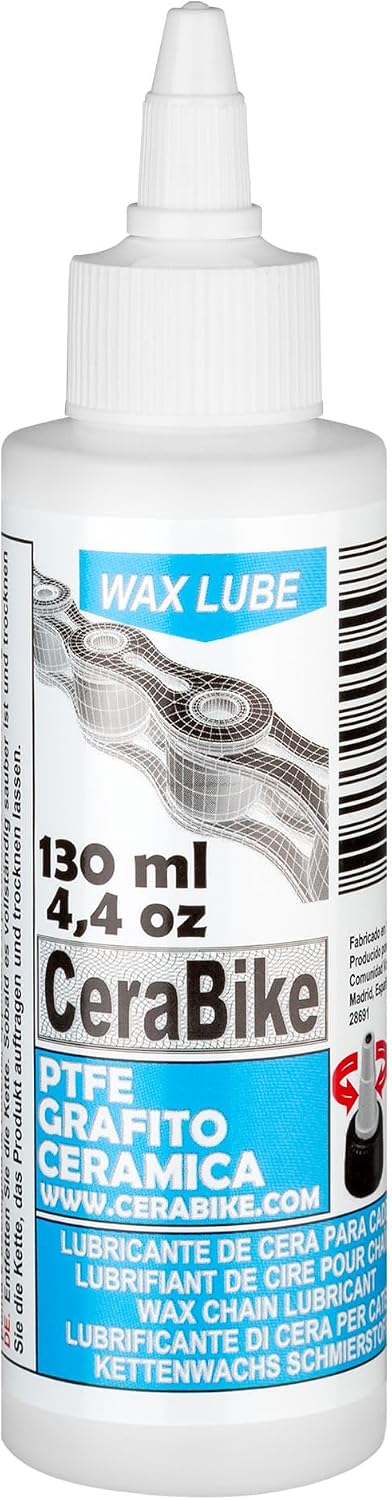 CeraBike WAXLUBE. LUBRICANTE Base Cera para Cadena con PTFE, Grafito Y Ceramica (130ML)