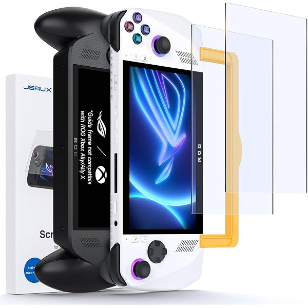 Kit Protettivo per ASUS ROG Ally X Custodia TPU con Stand 2 Paia Cover Joystick Pellicola Protettiva Temperata Protezione Totale Nero