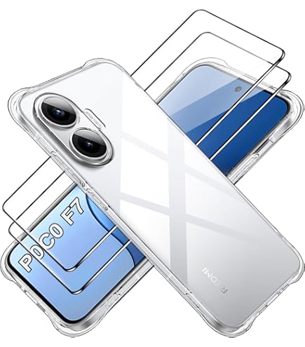 Transparente Hülle Für Xiaomi Poco F7 5G – 360° Schutz, Integrierter Displayschutz, Schlank