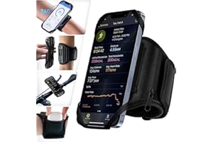 Cikyner Sportarmband Handy, 3 in 1 Handytasche Handyhalterung Laufen Fahrrad 360° Drehbar & Abnehmbar Handy Armband Joggen Universal Handyhalter für 4.5-7'' iPhone Huawei für Laufen Wandern