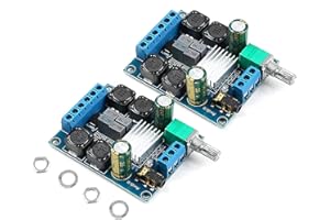 KOLRID 2 Stücke Audio Verstärker Platine TPA3116D2 Digital Verstärker Modul 2.0 Power Amplifier Board für Home Theater Lautsprecher DIY 2x50W 5V-24V