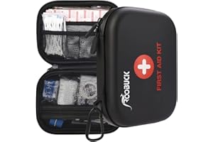 ROOBUCK First Aid Kit, First Aid Kit, First Aid Bag for Family, Indoor, Outdoor First Aid, Portable, Waterproof and Dustproof (schwarze)