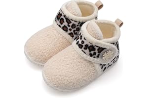 JIASUQI Baby Boys Girls Booties Toddler Soft Winter Boots House Slippers Infant Warm Socks Anti Skid Newborn Crib Shoes