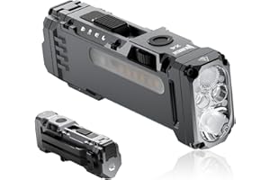 WUBEN X4 Mini torcia LED con luce RGB, piccola torcia ricaricabile 1500 lumens, torcia tattica EDC IP68 flash torch per campeggio, regalini, emergenze