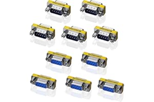 SIENOC 5pcs 9 Broches RS-232 DB9 mâle à mâle 5pcs Femelle à Femelle série Cordier Changer Coupler Adapter Pack de 10