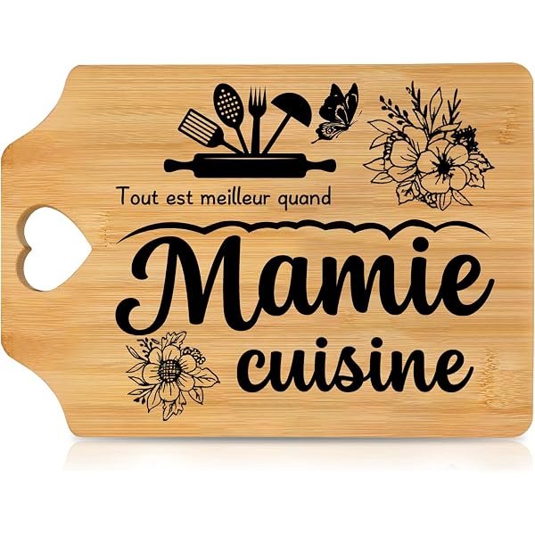 Tablier De Cuisine Pour Mamie - Message "Tout Est Meilleur Quand Mamie Cuisine", Réglable, Cadeau Fête Des Mères/Noël - 3