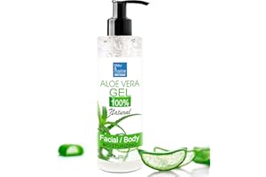Gel d'Aloe Vera Bio Pur 200 ml 100% Natural Visage Aloe Vera Cheveux Corps Épilation Super Hydratante Cicatrices Anti Acné Depilation Apres Soleil