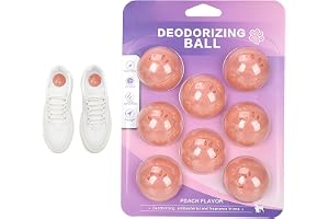 Uppgradera 8-pack skodeodorant bollar, återanvändbara roterbara sneakerluktelimineringsbollar för gymväskor garderober