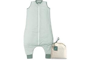 MOLIS & CO molis&co. 1.0 TOG. Baby-Schlafsack mit Füßen. Größe: 70 cm. Ideal für Übergang. 100% bilogischem Baumwolle (GOTS). Vichy Green