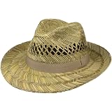 Lipodo Traveller Cappello di Paglia da Uomo - Cappello in 100% Paglia -  Cappello da Sole in S, M, L e XL - Prodotto in Italia - Cappello di Paglia  con Fascia