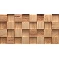 DWELLSINDIA 3D Wooden Cubes Self Adhesive Wallpaper Peel & Stick, Waterproof, Scratch Resistant, Laminated (41cm x 244cm, Wood, Beige)