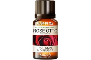 KUKKA ESSENTIAL OILS Kukka Rose Essential Oils for Skin Use & Aromatherapy - 100% Natural Rose Oil for face - Rose Oil Essential Oil for Diffuser, Skin, Face, Hair & Perfume (10ml)