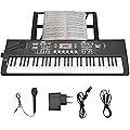 Clavier de piano 61 touches Piano numérique léger et portable avec clavier Graded-Hammer-Compact à 61 touches et 10 voix instrumentales