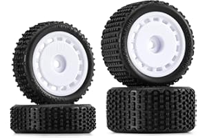 INJORA Pin Buggy Pré-monté Pneus & Roues pour 1/24 Losi Micro-B,4pcs