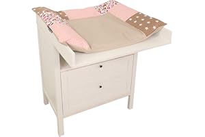 ULLENBOOM ® Wickelauflagenbezug 75x85 cm Sand Eichhörnchen (Made in EU) - abnehmbarer Bezug für Wickelauflage 85x75, Baby Überzug für Wickelunterlage aus Baumwolle, Wickelbezug für Wickeltisch