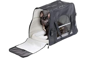 Sweetypet Katzentasche: Hand- & Auto-Transporttasche für Haustiere bis 8 kg, 55 x 43 x 35 cm (Hundetransporttasche, Hundekorb, Hundetransportbox)