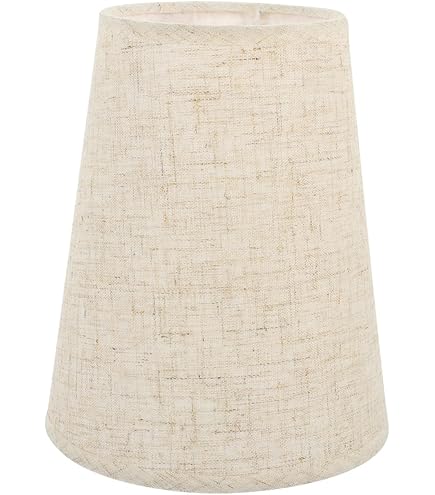 Abat-jour 300 X 105 X 500 Mm Diamètre Inférieur X Diamètre Supérieur X Hauteur | Cône | Coton écru (crème)| Pour Douille E27 (grand) | Abat-jour 30 X 10,5 X 50 Cm