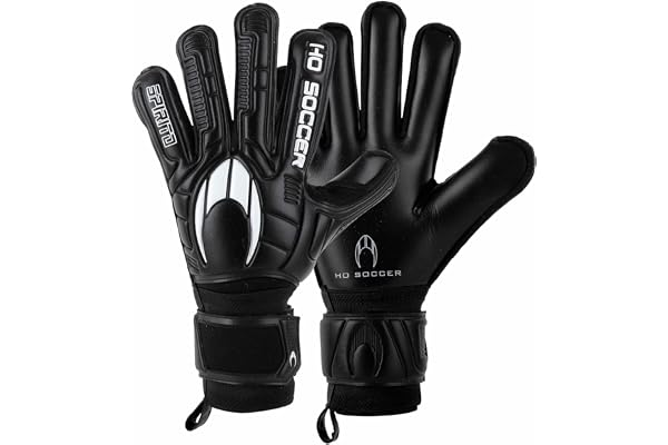 HO Soccer SPIRITO Black Flat målvaktshandskar, unisex barn, svart, 6,5