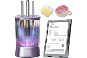 LOZLTX Make Up Brush Cleaner - 9000RPM Ultra-Power Motor 【SGS Certified】For Flawless Makeup Brushes Cleaning 【Fits All Sizes】Electric Makeup Brushes Cleaner – Revolutionise Your Beauty Routine