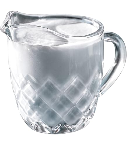 Carafe à Lait En Verre Karin - 200 Ml - Verre Résistant à La Chaleur - Design élégant Avec Bec Verseur