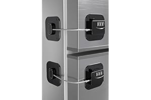 YAEKEA 2 Pack Refrigerator Lock, Upgraded Child Safety Fridge Lock for Refrigerator, Cabinets and Drawers, Easy Install No Keys Needed