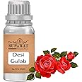 Exotix Fragrance Desi Gulab 1 Attar Itra Essential Oil 25ml - Natural Attar Perfume, Alcohol Free Fragrance, Pure Indian, Long Lasting Luxury Essential Oil, Unisex Traditional Organic for Men and Women