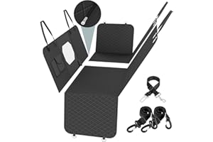 Pekimu 6-in-1 Dog Car Seat Cover for Car Back Seat,Car Boot Protector and Front Car Seat Cover, Waterproof Anti-scratch Non-Slip Cat Hammock for Dogs with Mesh Visual Window for Cars, SUVs and Trucks