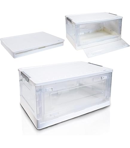 2 Contenitori ATMercato Con Coperchio - Pieghevoli, Con Rotelle, 39x24,5x44 Cm, Per Giochi O Bagno - Foto 8