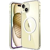 Magsafe Compatible Case for Minesk iPhone 15 Plus Ultra Transparent Looking and Circle Part No Paint New Version (15 Plu