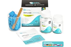 ARTLINE EPOXY RESIN Kit de Resina Epoxi Transparente para Principiantes y Artesanos, Relación 2:1 - Perfecto para madera, joyería, mesas de río, imprimación y fabricación de moldes (Baja viscosidad, 0.15 kg)