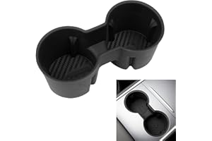 FDHYFGDY Portavasos para Consola Central, portavasos automático para Tesla Modelo 3 Highland 2024, portavasos de Silicona Accesorios Interiores Modelo 3 2024, Negro