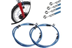 JFG RACING 2 mangueras de Freno de Motocicleta, 500 mm-2000 mm, Tubos de Manguera de Embrague de Freno Reforzado hidráulico para Pit Dirt Bike Enduro Motocross ATV Quad (900mm Azul)