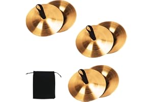 BELIOF 6 Pz Piatti per dita Danza del ventre Danza Dito Zills Piatti per dita a percussione Strumento musicale in ottone Accessori da ballo per ballerino Ball Party