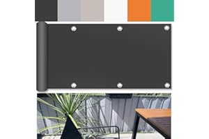 Ufamiluk Brise Vue Balcon Anthracite Imperméable UV Résistant HDPE Vent Protection Toile Brise Vue occultant pour Balcon Terrasse Jardin Patio 70x500cm