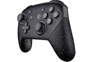eXtremeRate Coque Poignée Grip de Remplacement pour Nintendo Switch Pro Manette, Coque Remplacement de Poignée Grip pour Manette Switch Pro, Coque de Poignée Grip Customisé Texturé Noir