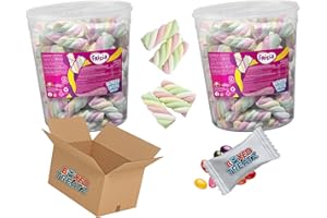 Rainbow Twister Marsh Mallow Drums (2 X 680g) Smooth Cream Vanilla - Boxed Treatz