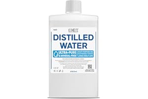 ONYX INGREDIENTS 101 ONYX Distilled Water 250ml - 100% Ultra Pure Water - For Labs, Irons, Humidifiers, Cleaning, Engines and more - Distilled in UK (0.25l)