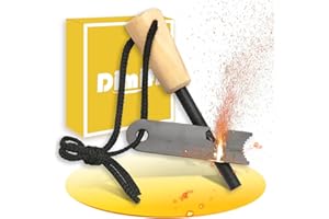 Dimiff Allume Feu Survie Kit: Pierre à Feu, Firesteel Durable, Silex Allume Feu, Fire Steel, Briquet Survie pour Camping, Randonnée, 20,000+ Utilisations, Étanche et Multifonctionnel