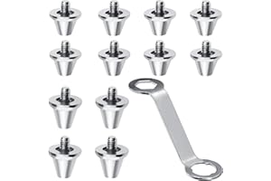 EUIOOVM Kołki śrubowe kompatybilne z Nike, 2 rozmiary, 11 mm, 13 mm, z kluczem korkowym do butów piłkarskich