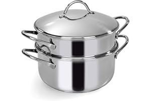 Barazzoni vaporset vaporset sans Fonds 24 cm Acier Inoxydable 18/10 – Fabriqué en Italie, Acier Inoxydable, Acier,