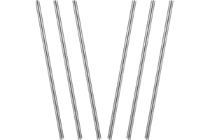 GBACHOOSE 6 Pcs M10 x 250mm Fully Threaded Rods, 304 Stainless Steel Threaded Rods Bar Studs, Right Hand Thread Long Threaded Screw, 1.5 Thread Pitch Fits for Anchor Bolts, Hangers, U-Bolts (Silver)