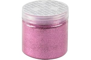 KASLAIDER Pink Glitter Polvere Brillantini Rosa - Artigianale Paillettes 0.2mm per Unghie, Decorazioni e Artigianato