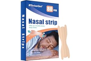 BTKVISEQAT Nasal Strips 80 Pieces Nose Strips for Breathing, Relieve a Blocked Nose Due to Colds, Allergies, Snore Strips for Sports and Sleep, Nose Strips for Snoring, Snoring Strips Drug-Free