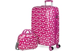 ITACA - Bagaglio per bambini. Trolley Medio e Valigia Cabina Per Bambini 55 Cm con Custodia Rigida - Valigia Bambini - Trolley Bambina - Valigia bambina Lucchetto