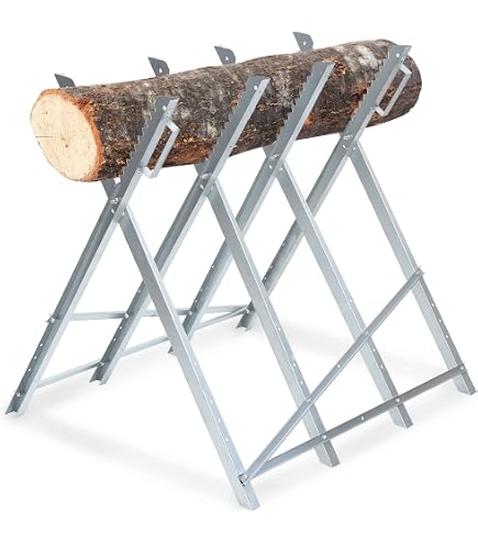 Chevalet De Sciage Jopassy Pour Tronçonneuse - Capacité 150kg - Sciage Bois De Chauffage Précision - Pliable 81x72x78.5cm