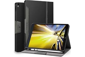 Antbox An-JP-10.5Black Etui, Kompatybilny z iPad Pro 10,5" 2017 / iPad Air 3 10,5" 2019, Czarny, Wbudowany Pojemnik na Ołówki Apple, Skóra PU
