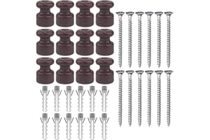 OKH OASHISU 12 piezas aisladores para cables trenzados, aisladores de porcelana para instalación con cable trenzado textil, aislante de porcelana, Marrón brillante, Ø18 mm, aisladores de cerámica