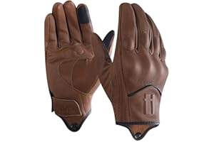 Harssidanzar Motorbike Gloves,Mens Leather Motorcycle Gloves Touchscreen Riding Racing Motorcoss Glove, GM028UKK