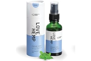 Love Hemp High Strength Peppermint Flavour Oral Atomiser Spray - 30ml, 1200mg | Premium Hemp with MCT Coconut Oil, Vegan & Gluten Free