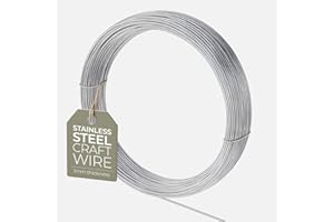 THE BEAD SHOP 304 Stainless Steel Wire 1mm 18 Gauge 4m (13Ft), DIY Crafts, Artistic Wire for Jewellery Making, Bailing, Sculpting & Bonsai Training, Rust Resistant And Durable Craft Wire in Various Gauges